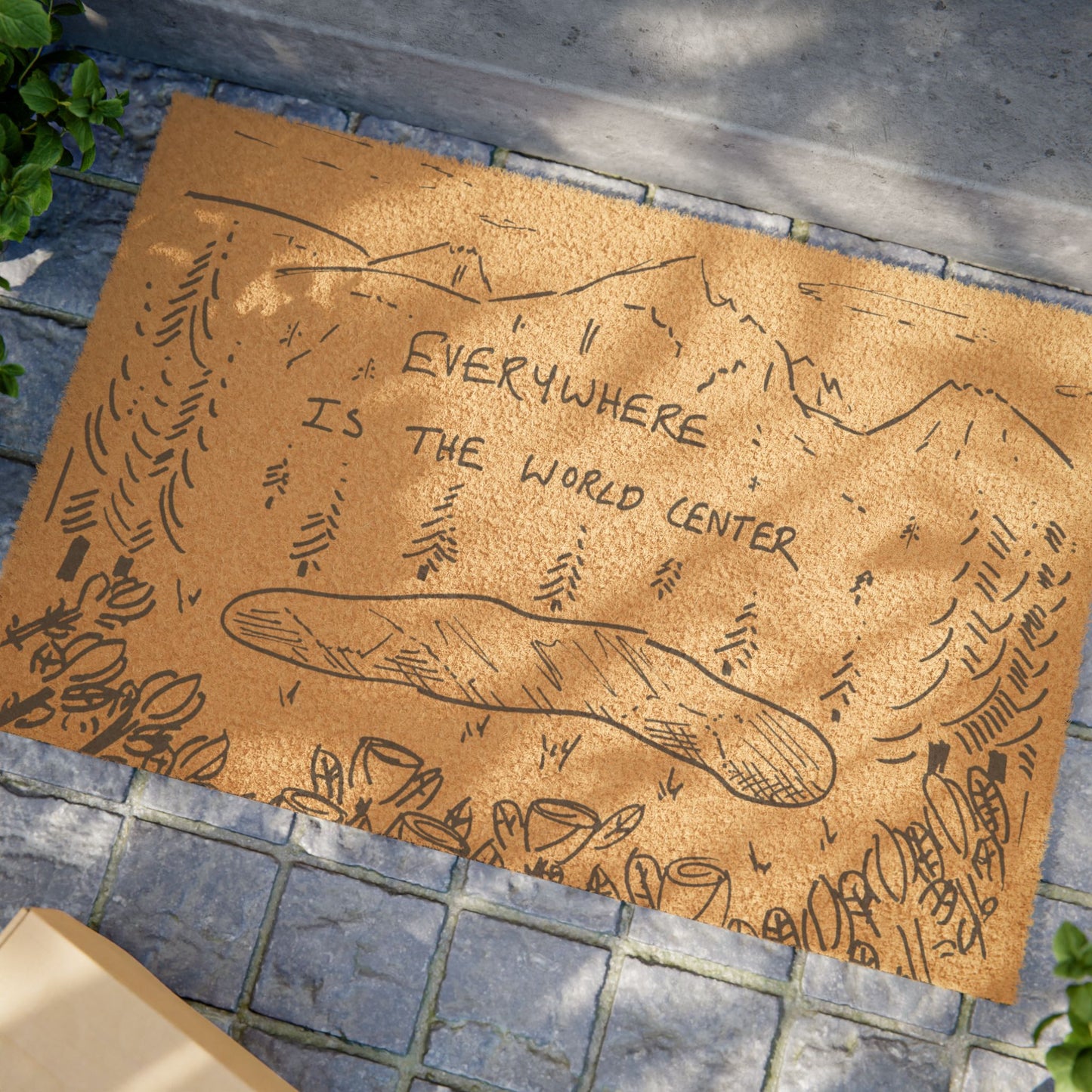 Everywhere Is The World Center Doormat