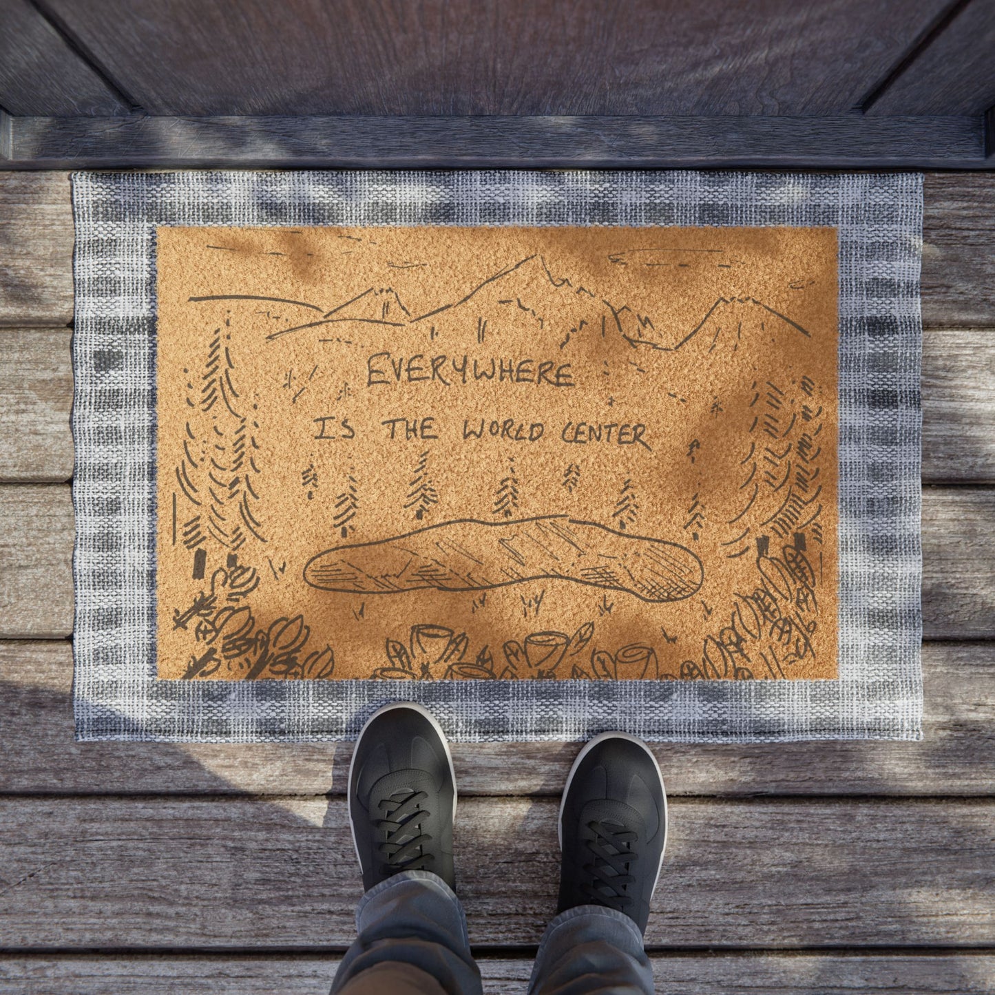 Everywhere Is The World Center Doormat