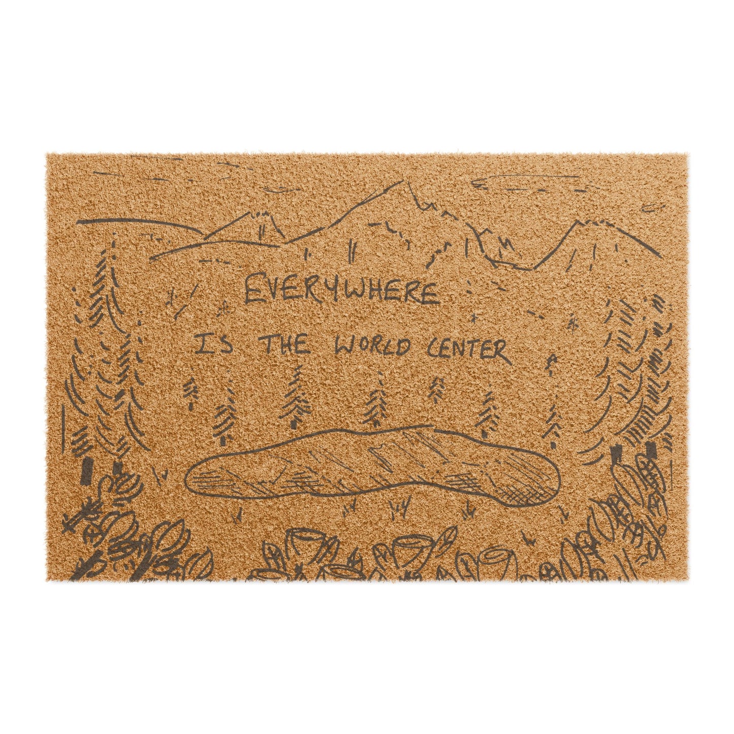 Everywhere Is The World Center Doormat