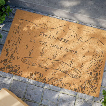 Everywhere Is The World Center Doormat